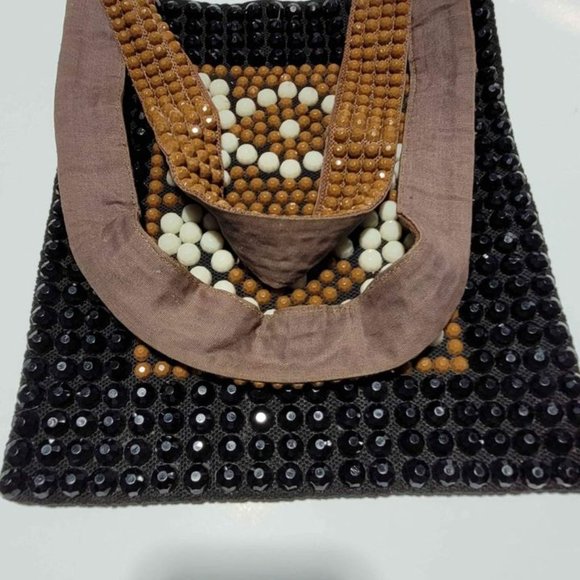 ORIGINAL Vintage Roger Van S Beaded Hand Bag - Picture 3 of 4